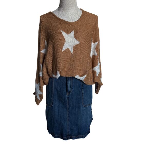Denim Skirt XL Stretch Y2K Pockets Transitional Capsule Normcore Preppy - Picture 1 of 6